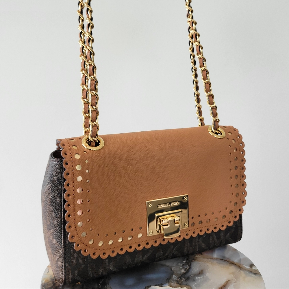 NWT Michael Kors Violet Vivian Shoulder Flap Women's Bag - Picture 8 of 11